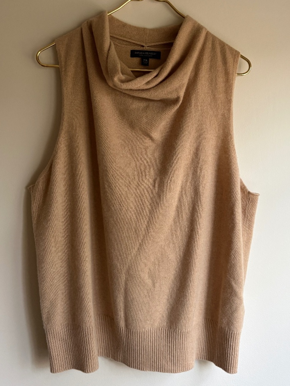 Banana Republic Valli Cashmere Cowl-Neck Top, XXL